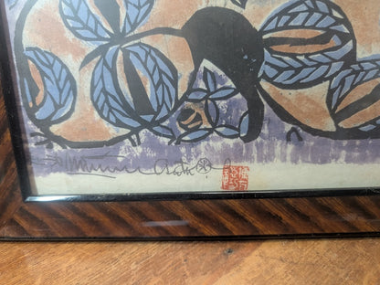 Shikō Munakata Woodblock Print 1960s | Japanese Sōsaku Hanga Art