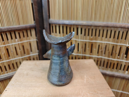 Japanese Vintage Bizen-yaki Pottery Vase Collection w/ Wooden Box