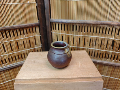 Japanese Vintage Bizen-yaki Pottery Vase Collection w/ Wooden Box