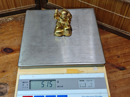 Vintage Japanese Brass Daikokuten Statue Seven Lucky Gods Figure