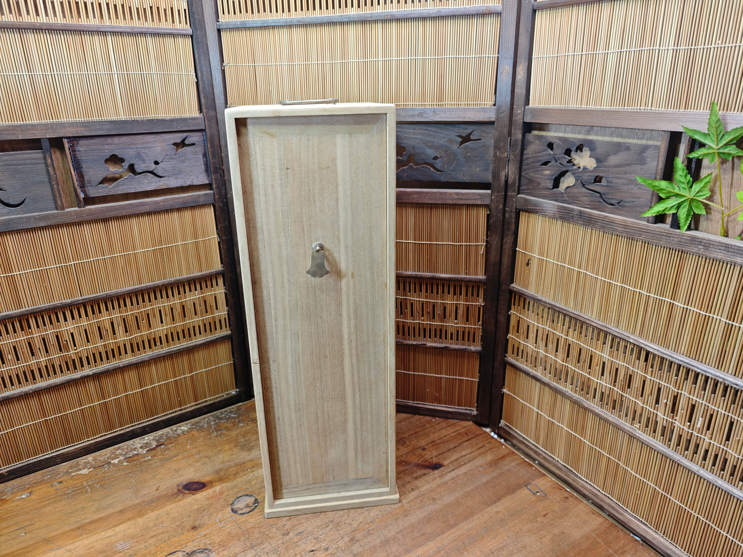 Japanese Vintage Chabako Tea Ceremony Wooden Storage Box Unused