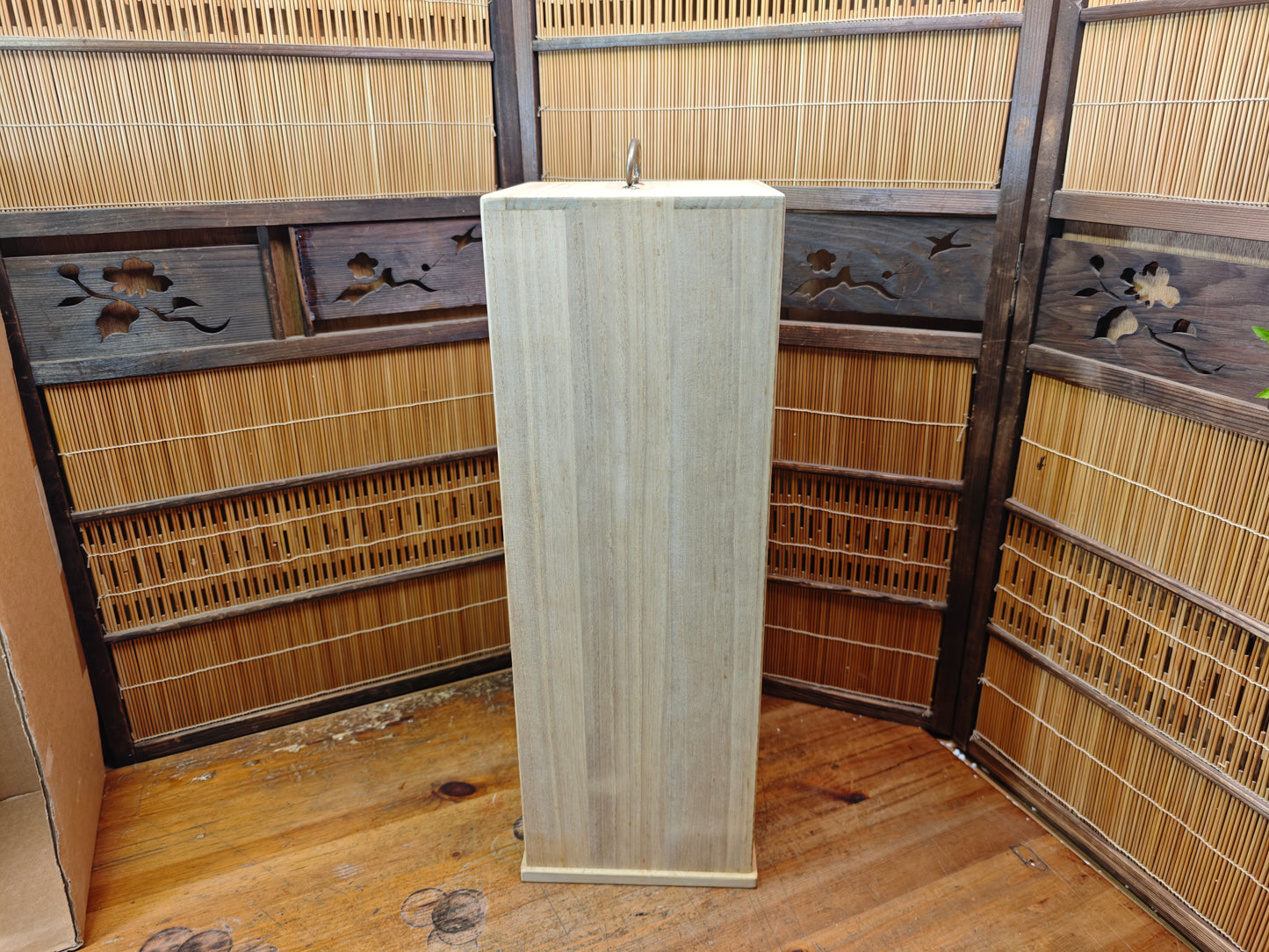Japanese Vintage Chabako Tea Ceremony Wooden Storage Box Unused
