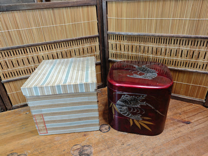 Japanese Vintage Jubako Lunch Box 3 Tier Resin Shrimp Design Auction JP