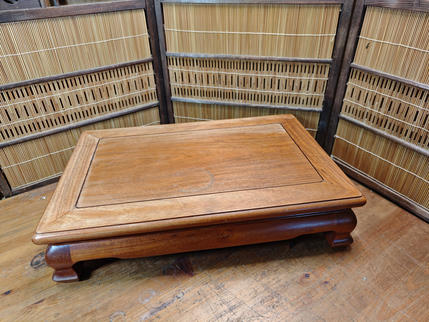 Japanese 1970s Keyaki Bonsai Display Table Wabi Sabi Zelkova Wood Stand