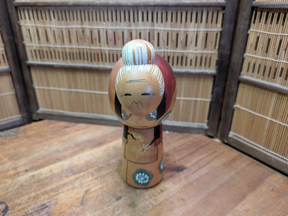 Japanese Vintage Kokeshi Doll Set Hand-Painted Couple Auction Japan