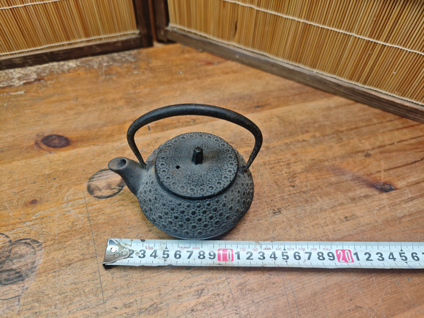 Vintage Japanese Nambu Tekki Kyusu Cast Iron Teapot 1970s Made in Japan