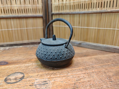 Vintage Japanese Nambu Tekki Kyusu Cast Iron Teapot 1970s Made in Japan