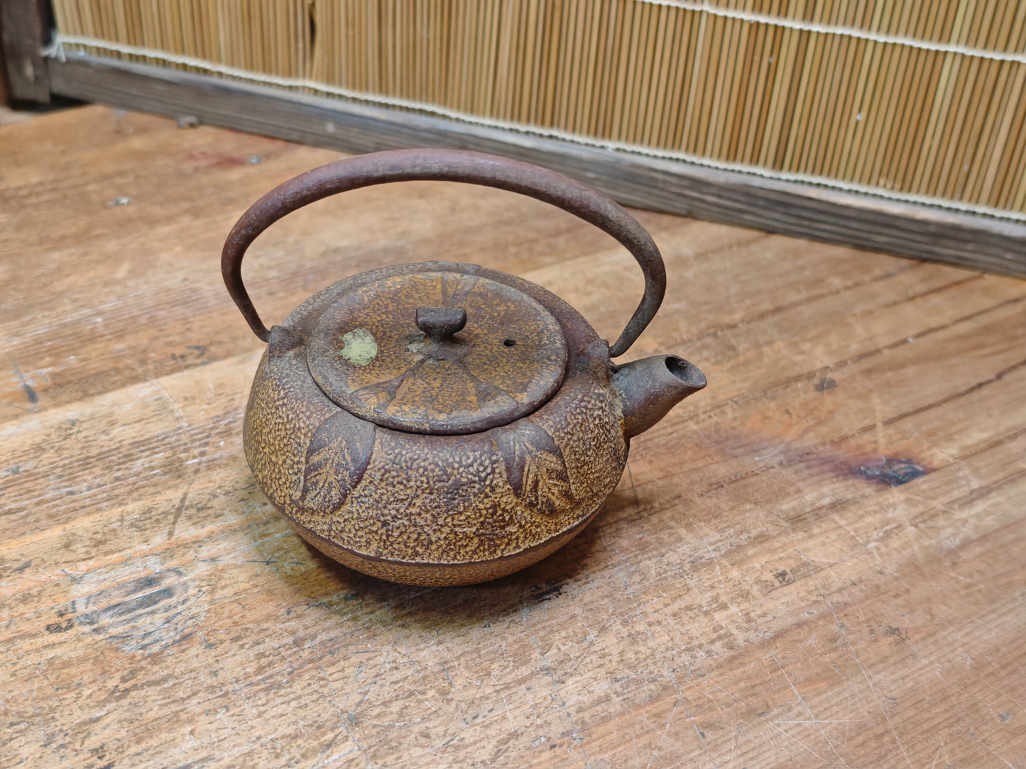 Vintage Nambu Tekki Kyusu Teapot 1960s Japanese Cast Iron Tea Pot