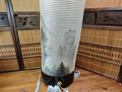 Japanese Vintage Obon Chochin Lantern Washi Hanging Lamp New Stock