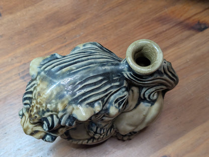 Vintage 1970s Japanese Shisa Sake Bottle Okinawa Shigaraki Pottery