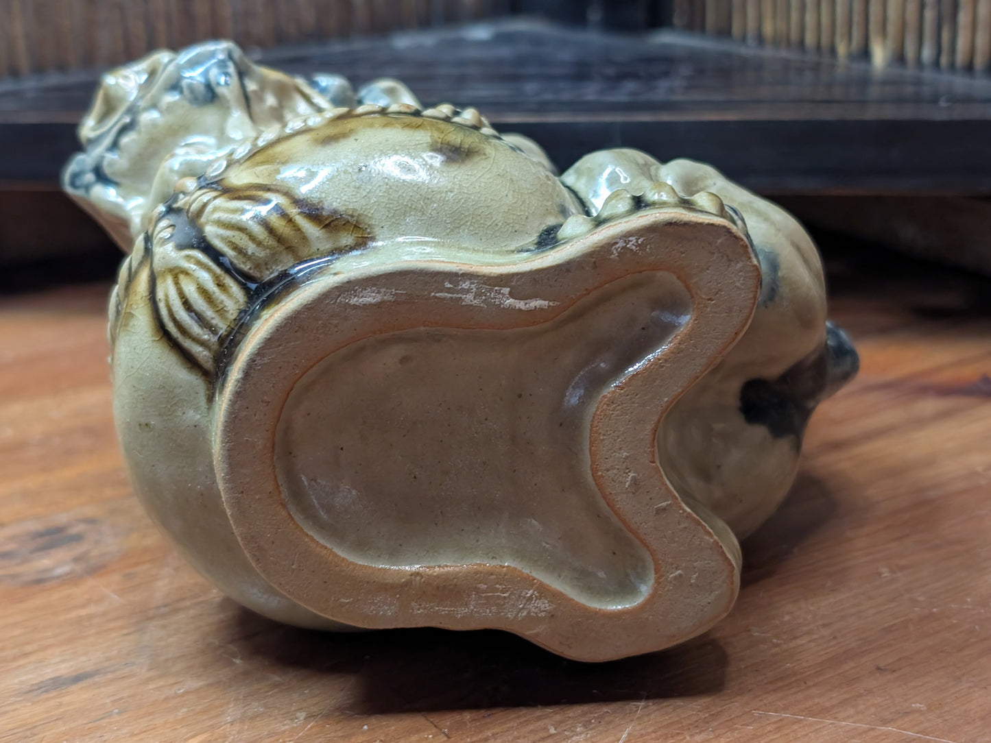 Vintage 1970s Japanese Shisa Sake Bottle Okinawa Shigaraki Pottery