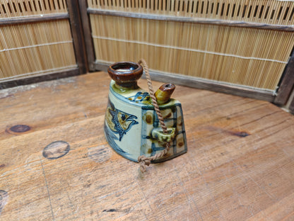 Vintage Okinawan Tsuboya Yaki Ceramic Sake Bottle Pottery Art