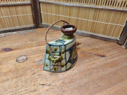Vintage Okinawan Tsuboya Yaki Ceramic Sake Bottle Pottery Art