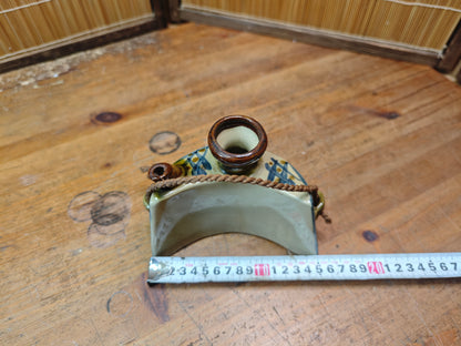 Vintage Okinawan Tsuboya Yaki Ceramic Sake Bottle Pottery Art