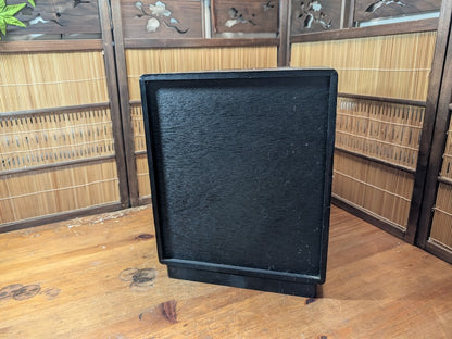 Japanese Vintage Drawer Large Box Okinawa Flower Engraved Wood Storage
