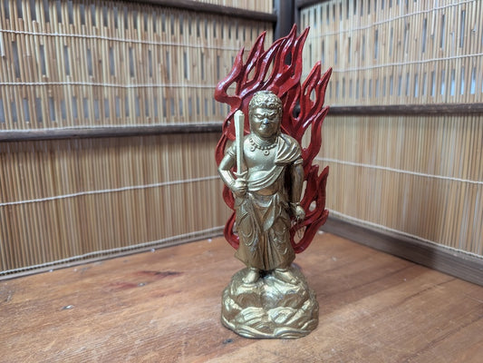 Vintage Fudo Myoo Statue Naritasan Buddhist Figure Japan Rare Art