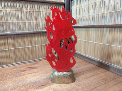 Vintage Fudo Myoo Statue Naritasan Buddhist Figure Japan Rare Art