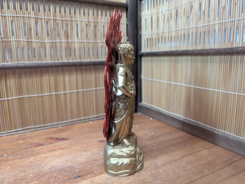 Vintage Fudo Myoo Statue Naritasan Buddhist Figure Japan Rare Art
