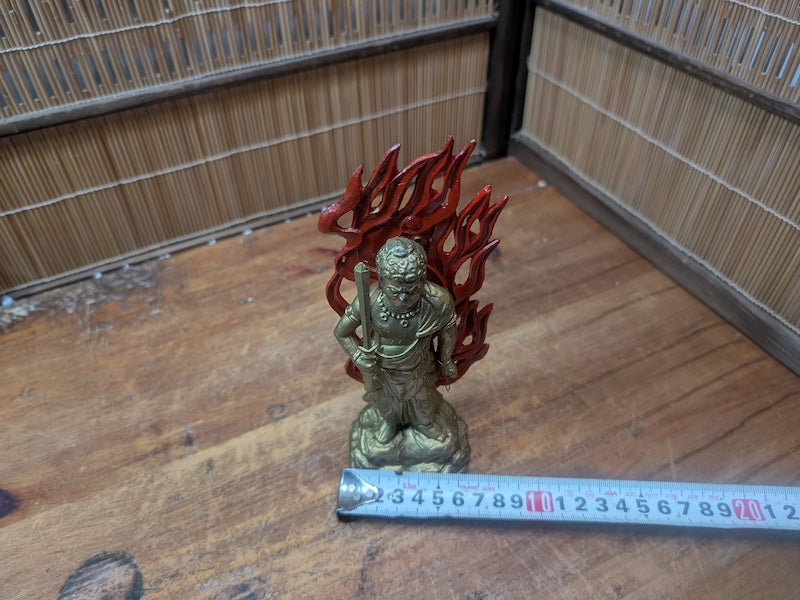 Vintage Fudo Myoo Statue Naritasan Buddhist Figure Japan Rare Art