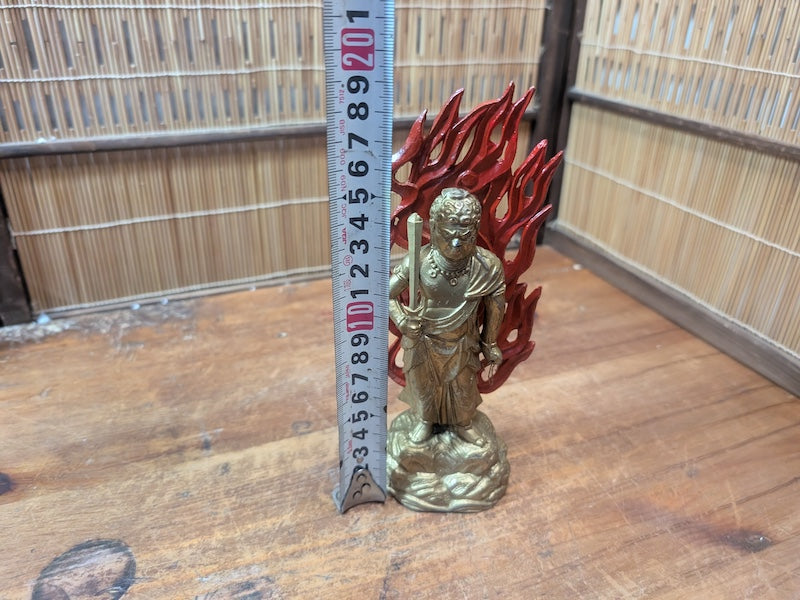 Vintage Fudo Myoo Statue Naritasan Buddhist Figure Japan Rare Art