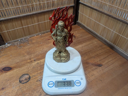 1980s Japanese Fudo Myoo Statue Naritasan Buddhist Mixed Materials