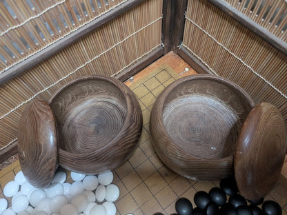 Vintage Japanese Go Game Set Goban Board, Stones & Wooden Bowls Japan