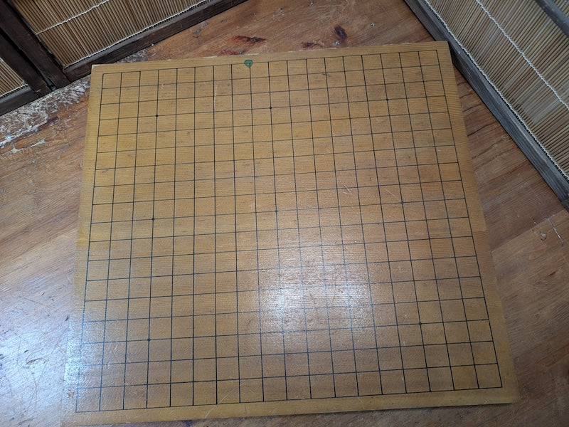 Japanese Vintage Go & Shogi Double-Sided Wooden Board Heavy Auction JP