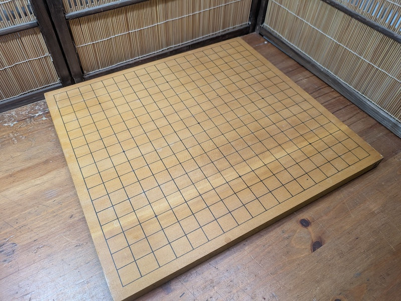 Vintage Japanese Go & Shogi Board Double-Sided Solid Wood Game Board