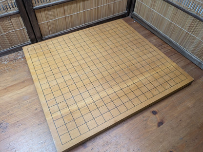 Vintage Japanese Go & Shogi Board Double-Sided Solid Wood Game Board