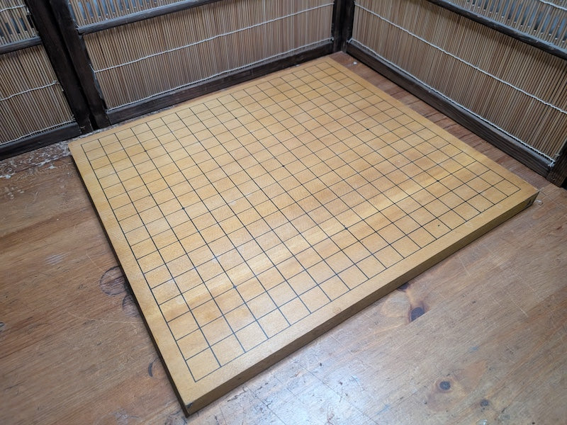 Vintage Japanese Go & Shogi Board Double-Sided Solid Wood Game Board