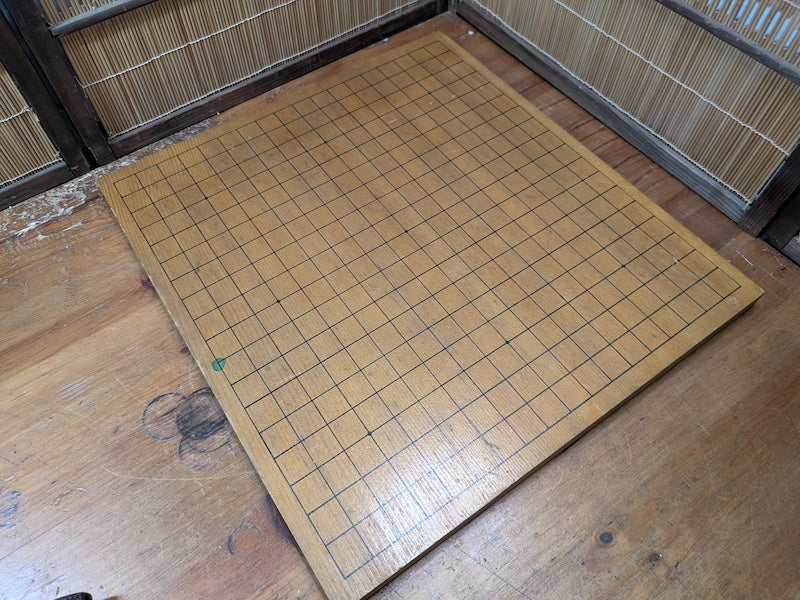Japanese Vintage Go & Shogi Double-Sided Wooden Board Heavy Auction JP