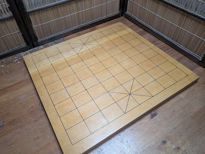 Vintage Japanese Go & Shogi Board Double-Sided Solid Wood Game Board