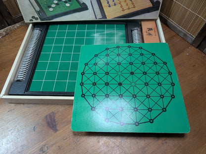 Japanese Vintage Hanayama Quintet Plus 1 6-in-1 Magnetic Board Game