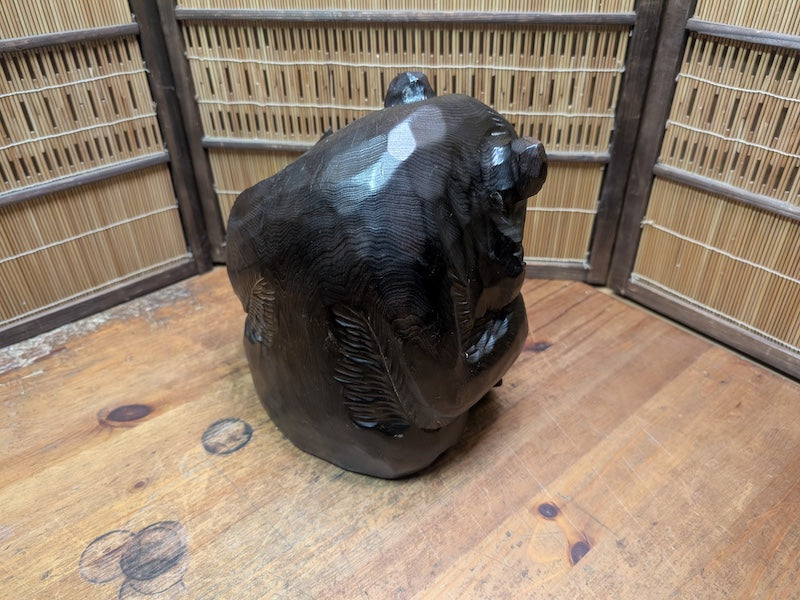 Vintage Kibori Kuma Bear Hokkaido Wood Ainu Folk Art Japan Art Auction