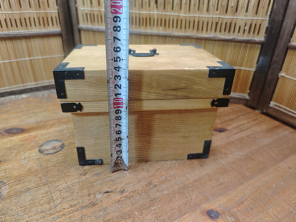 Japanese Vintage 1980s Miniature Kabuto Samurai Helmet with Wooden Box