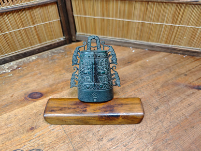 Japanese Vintage 1986 Buddhist Temple Bell Style Signed Bonsho