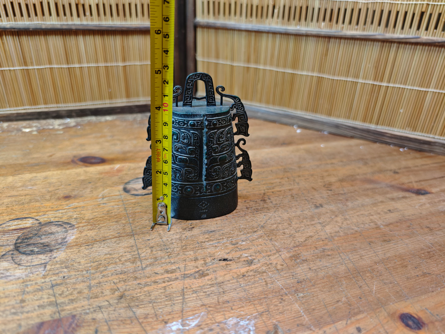 Japanese Vintage 1986 Buddhist Temple Bell Style Signed Bonsho