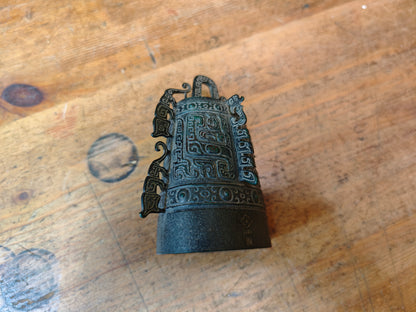 Japanese Vintage 1986 Buddhist Temple Bell Style Signed Bonsho
