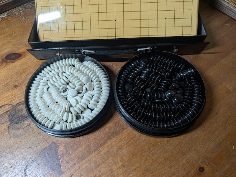 Japanese Vintage Magnetic Go Game Set Plastic Portable Japan Auction