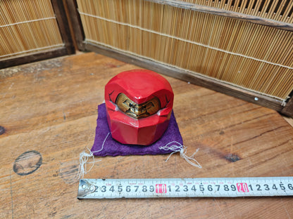 Japanese Vintage Stone Daruma Statue Lucky Charm With Box Japan