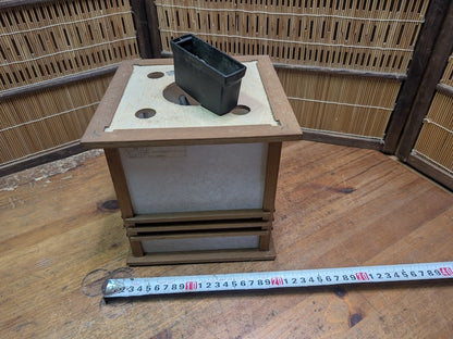 Japanese Vintage 1996 KOIZUMI Ceiling Lamp Washi & Wood Design Light Made Japan 100V Retro