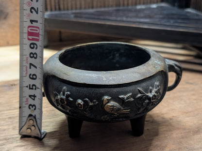 1960s Japanese Bronze Incense Burner Buddhist Altar Decor Rare Temple Piece