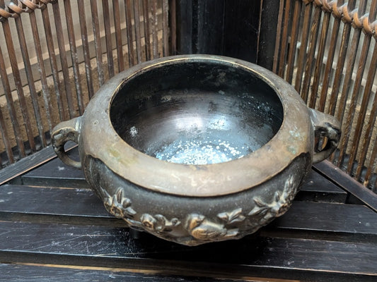 1960s Japanese Bronze Incense Burner Buddhist Altar Decor Rare Temple Piece
