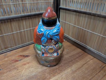 Vintage Japanese Ebisu Statue Kutani Ware God of Fishermen & Fortune