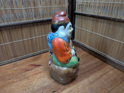 Vintage Japanese Ebisu Statue Kutani Ware God of Fishermen & Fortune