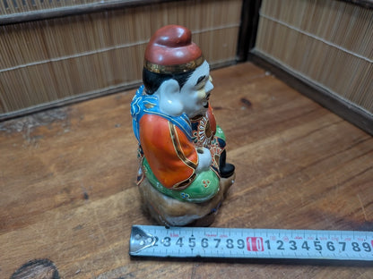 Vintage Japanese Ebisu Statue Kutani Ware God of Fishermen & Fortune