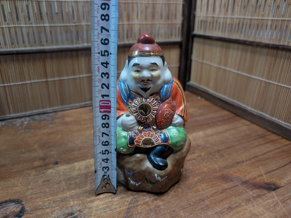 Vintage Japanese Ebisu Statue Kutani Ware God of Fishermen & Fortune