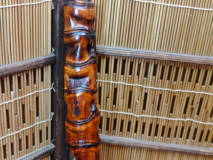 Japanese Vintage Hato Pigeon Bamboo Art | Handmade & Signed by Artist