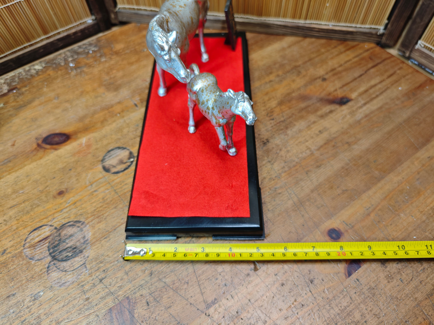 Japanese Vintage Horse Figurine Brass Set Rare Year of the Horse