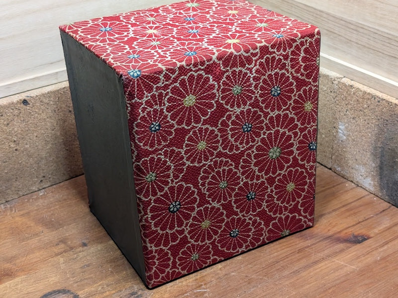 Japanese Vintage Kimono Fabric Drawer Box 1950s Storage Chest Rare Wabi-Sabi Decor